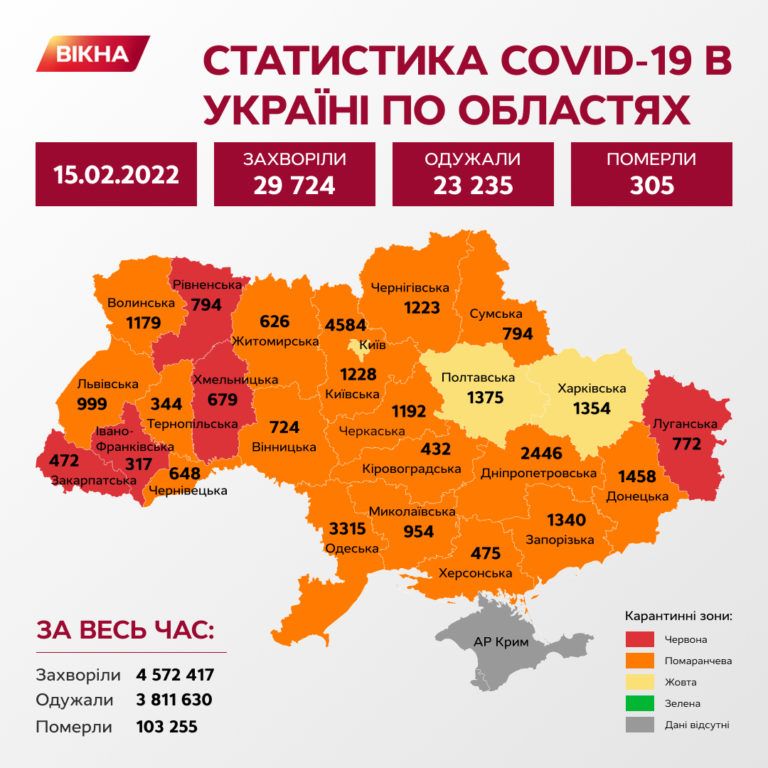 Коронавірус 15 лютого