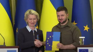 Прес-конференція Володимира Зеленського та Урсули фон дер Ляєн