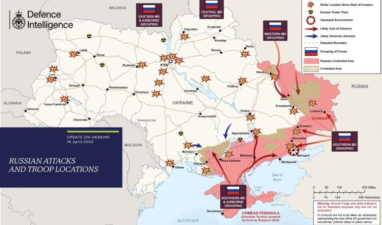 Актуальна карта бойових дій в Україні та небезпечні напрямки на 17 квітня
