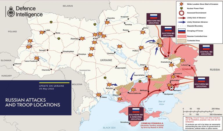 Актуальна карта бойових дій в Україні та небезпечні напрямки на 4 травня