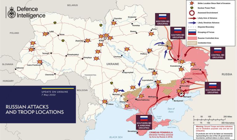 Актуальна карта бойових дій в Україні та небезпечні напрямки на 8 травня