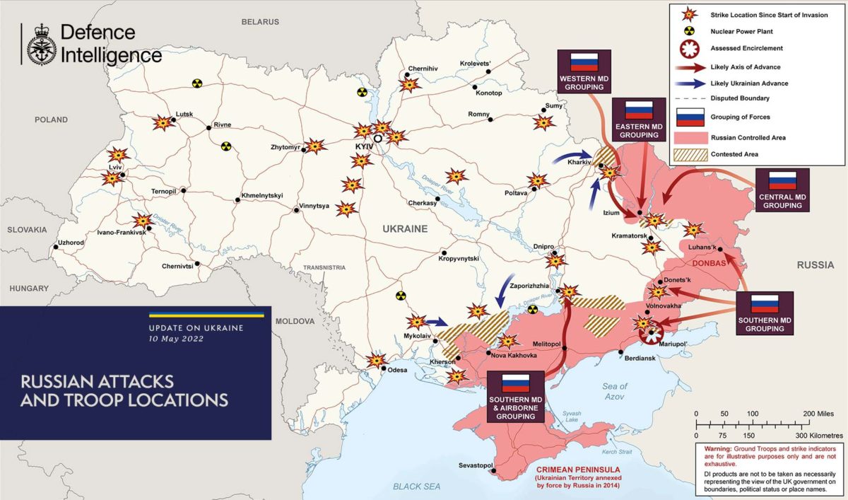 Актуальна карта бойових дій в Україні та небезпечні напрямки на 11 травня