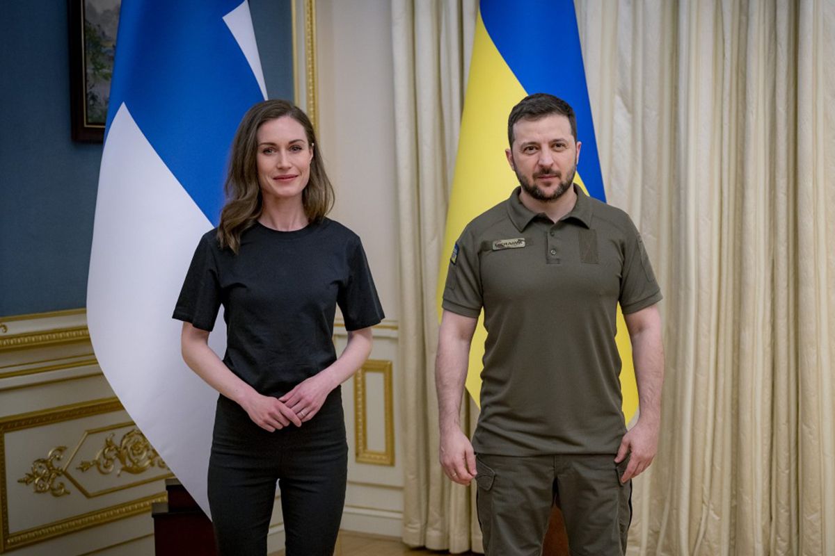 Санна Марін та Володимир Зеленський