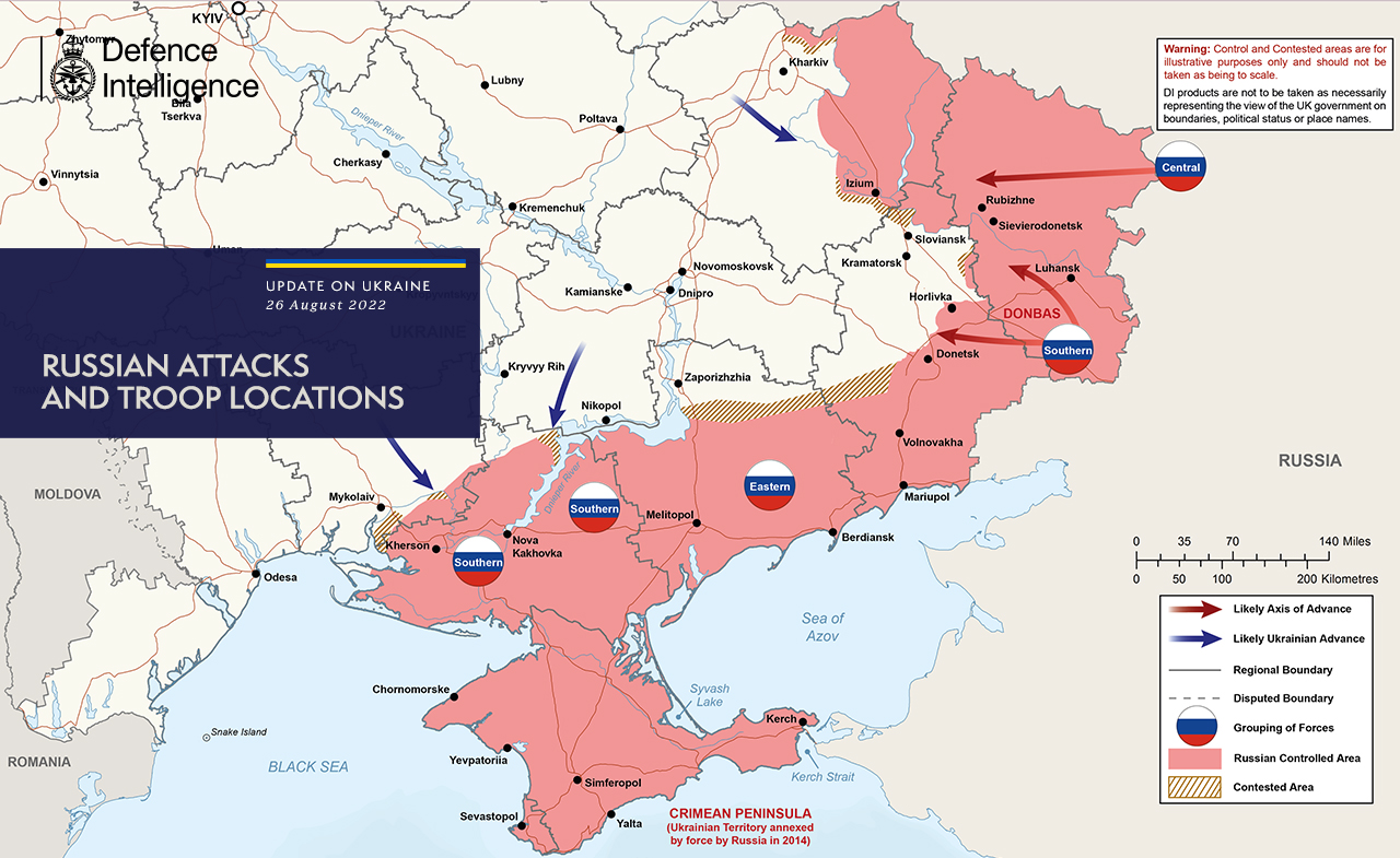 Карта бойових дій в Україні та небезпечні напрямки станом на - 27 серпня
