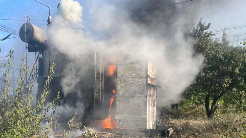 російські окупанти обстріляли Слов'янську ТЕС