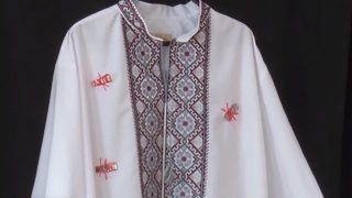 Вишиванка з ворожими снарядами