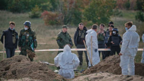 Масові поховання в Лимані: ексгумація тіл жертв війни