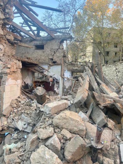 Фото: Александр Сенкевич Фото 1 к: Последствия обстрела Николаева 1 ноября
