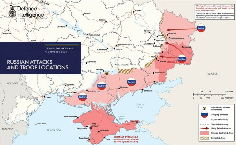 карта бойових дій Британська рохвідка