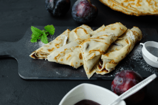 блины с дырочками на молоке