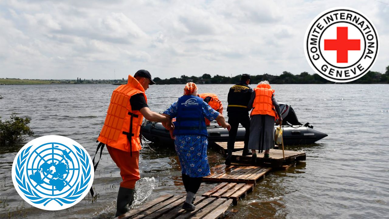 Як ООН та МКЧХ допомагають на лівобережжі Херсонщини після підриву Каховської ГЕС