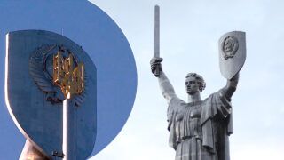 Як виготовляють герб для монумента Батьківщина-мати
