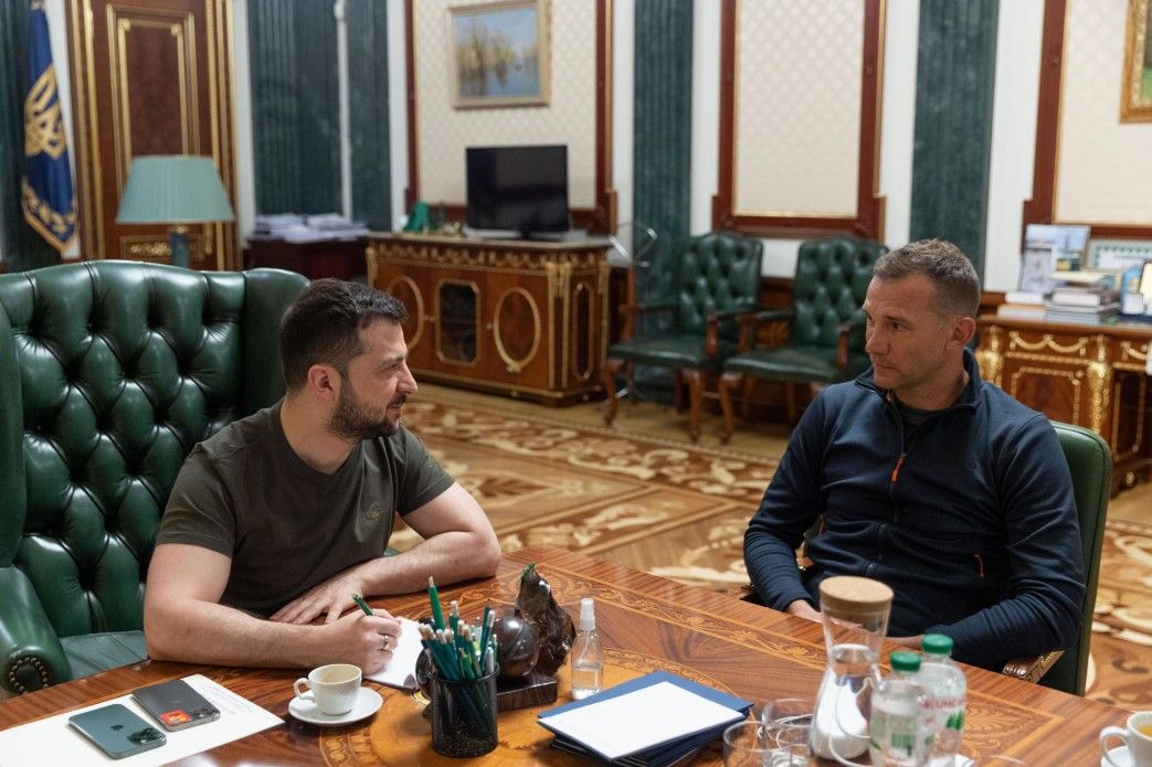 Андрій Шевченко та Володимир Зеленський
