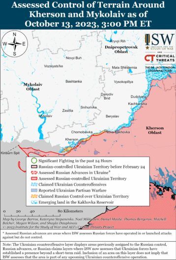 Карта боевых действий 14 октября 2023 года: где идут бои сегодня в режиме онлайн