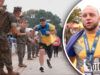 Слезы, поддержка и флаги Украины. Украинские ветераны пробежали Марафон морской пехоты США на протезах