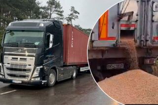 Польські фермери розсипали українське зерно під час протестів: що відомо