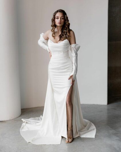 Фото к: Свадебные платья со шлейфом