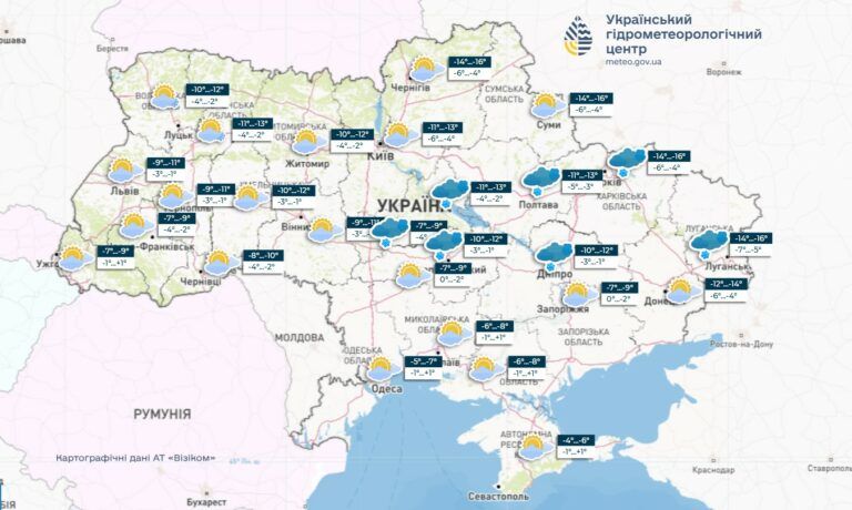 погода в украине на неделю