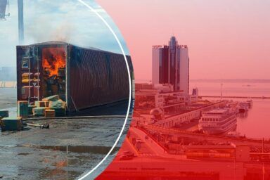 Фото до: Ракетний удар по Одесі: загиблий та поранені в порту