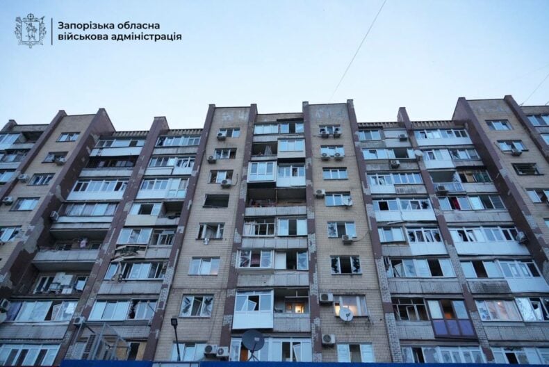 Нічна атака дронами на Запоріжжя: поранено двох поліцейських