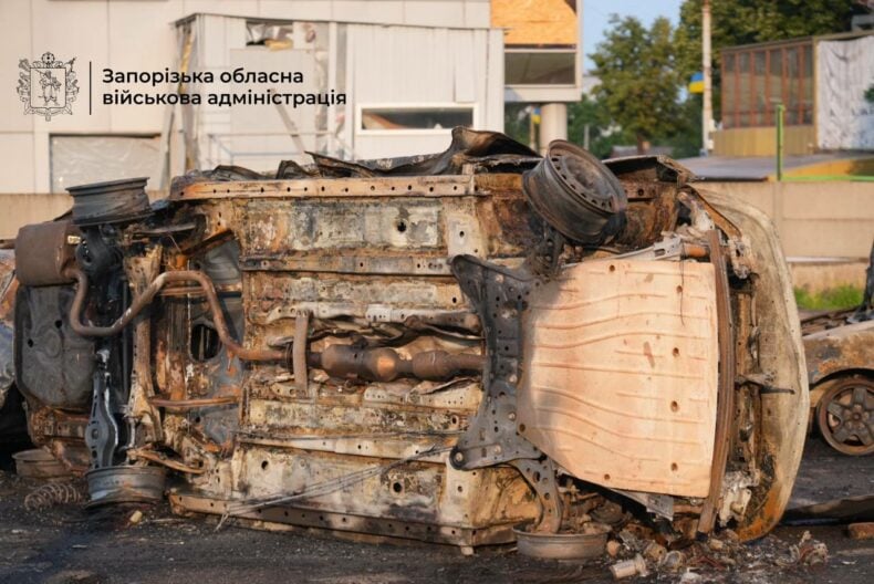 Нічна атака дронами на Запоріжжя: поранено двох поліцейських