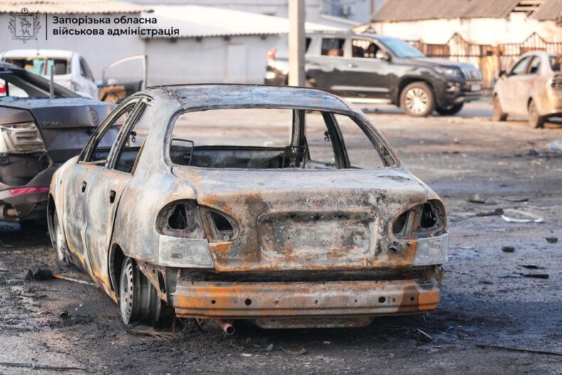 Нічна атака дронами на Запоріжжя: поранено двох поліцейських