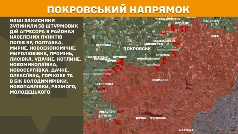 Карта бойових дій 3 липня 2025: стабільно напружена ситуація на Покровському напрямку