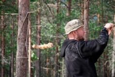Как сушить грибы на нити