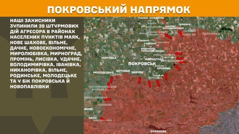 Карта бойових дій 3 вересня 2025: росіяни наступають в бік Куп’янська, Петропавлівки, Моначинівки