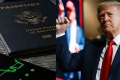 Паспорт США с Дональдом Трампом