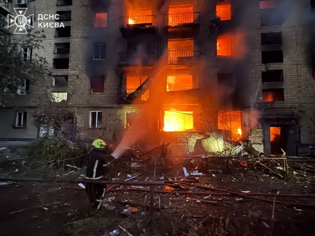 Фото 1 к: Обстрел Киева 2 июля: последствия атаки