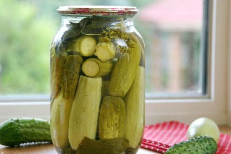 огурцы с кабачками на зиму